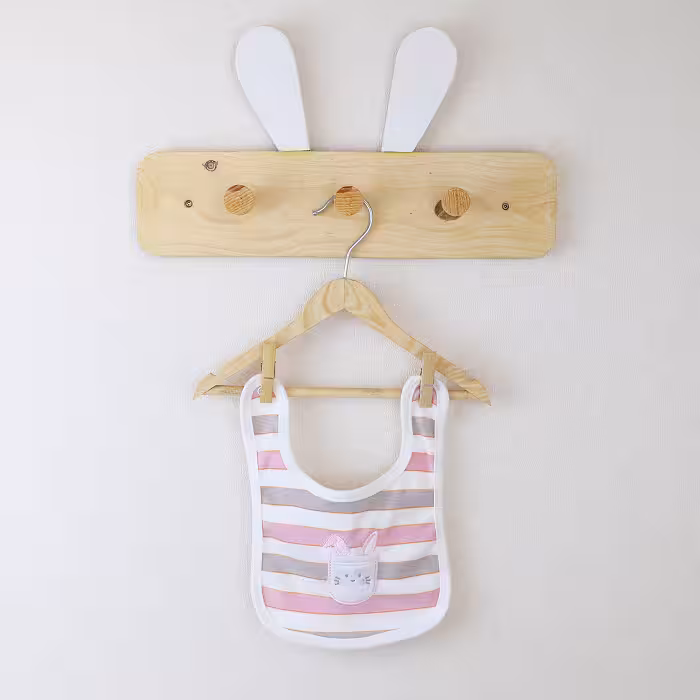 پیش بند طرح راه راه خرگوش برگ سبز BARGE SABZ