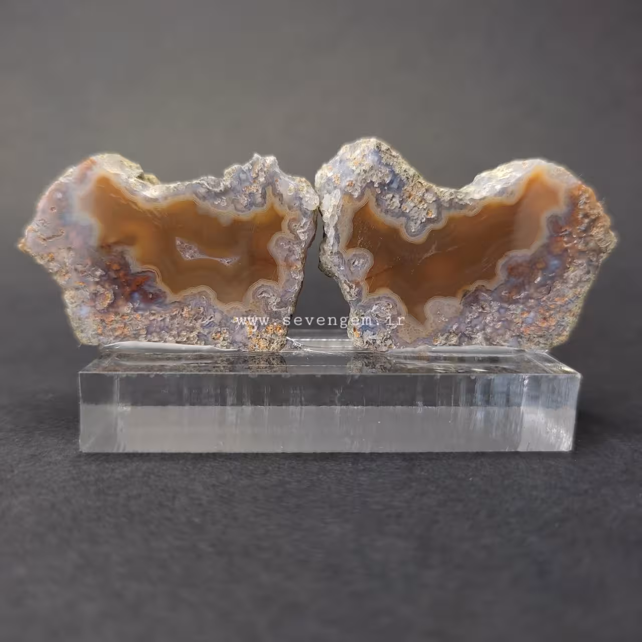 توپی برش خورده سنگ عقیق(کلکسیونی)(کد125)