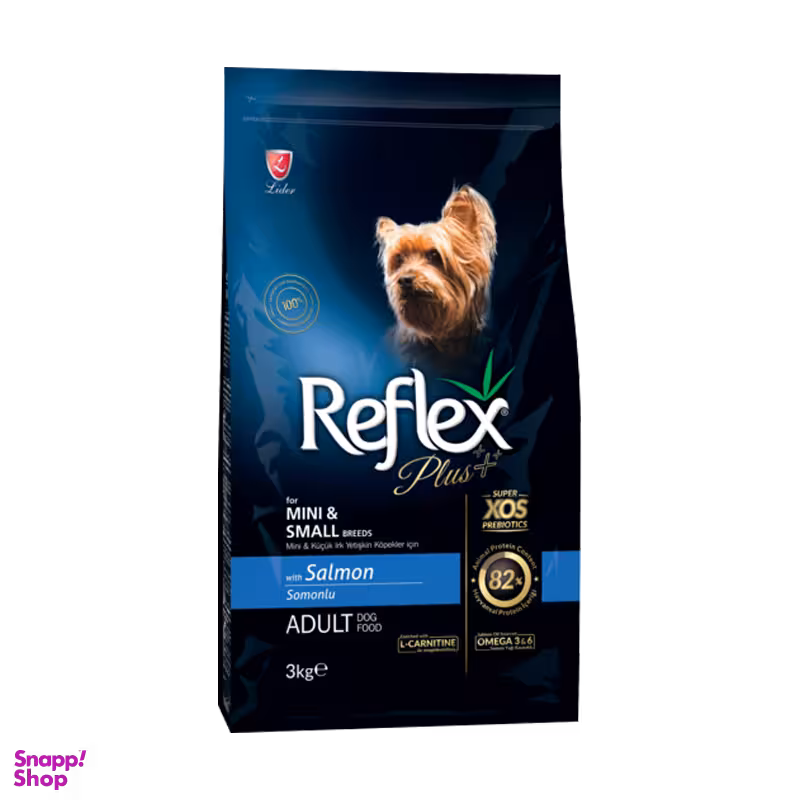 غذای خشک سگ رفلکس (Reflex) پلاس مدل Reflex Plus Adult Mini & Small Salmon وزن 3 کیلوگرم