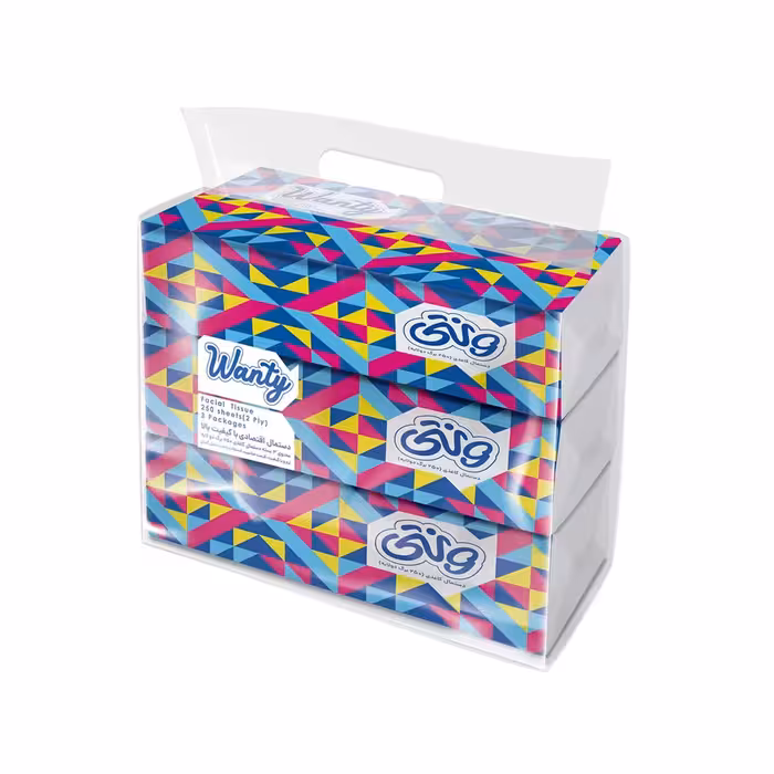 دستمال کاغذی سافت ونتی 250 برگ بسته 3 عددی