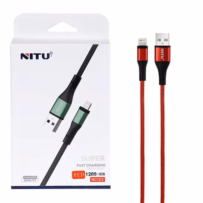 کابل USB به لایتنینگ نیتو NITU NC123 طول 1.2 متر 3 آمپر