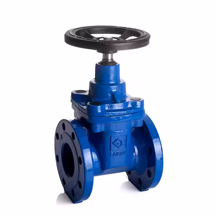 شیر کشویی چدنی زبانه لاستیکی F4 فاراب