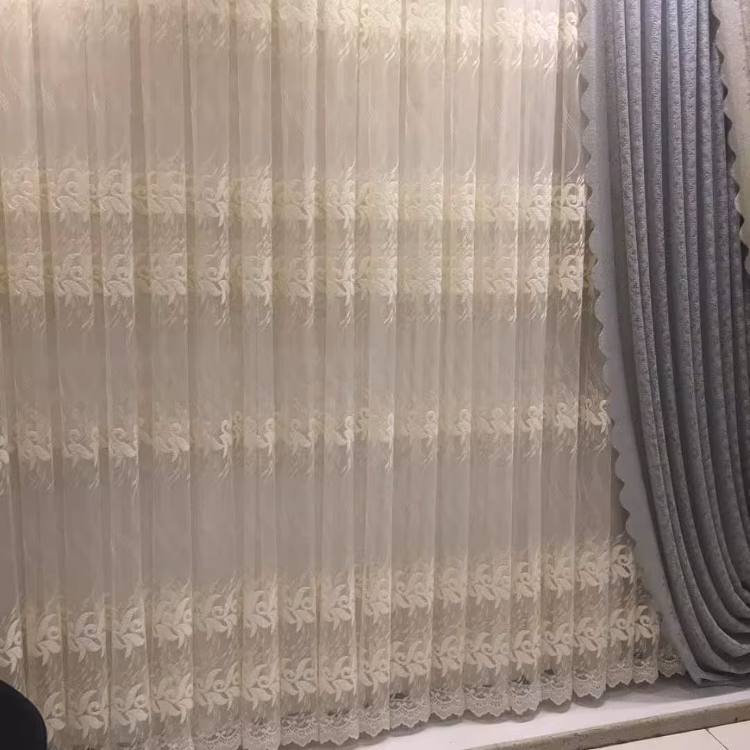 پارچه پرده ای تور  تولینت 9000 فوق سنگین و پرگل