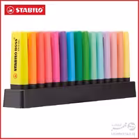 هایلایتر باس استابیلو بسته پانزده عددی STABILO BOSS Original Highlighter Set,  Desk Set, 15-Colors, pastel & neon