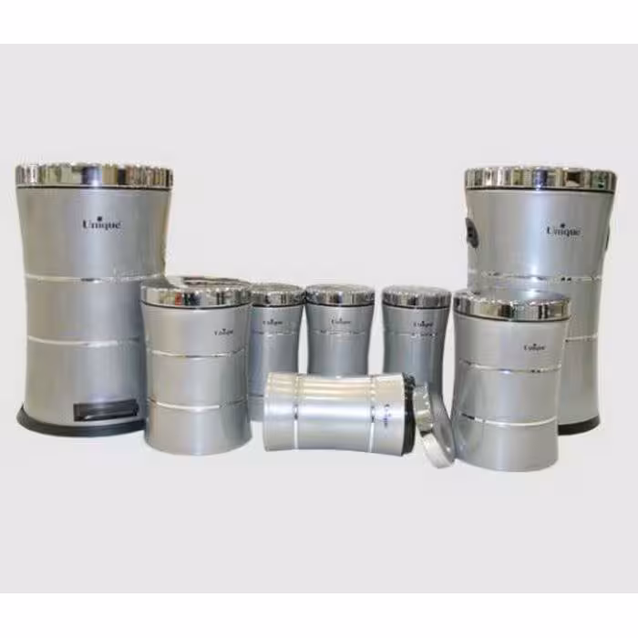 سرویس 8 پارچه کمر باریک نقره ای یونیک کد 4588