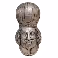 مجسمه شاپور ساسانی مسی ابکاری نقره