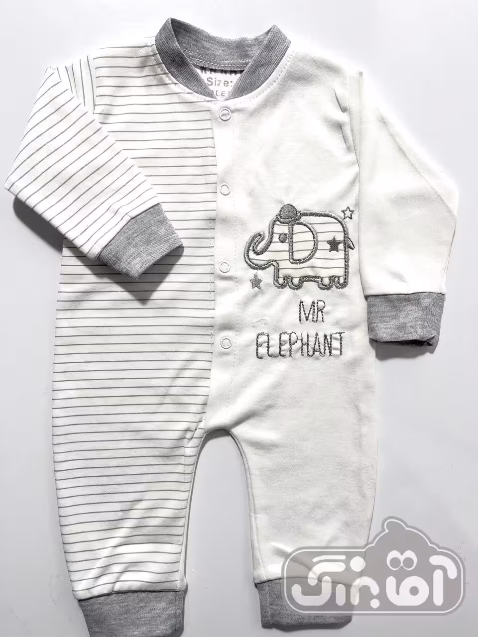 سرهمی کاراکو مدل فیل راه راه طوسی