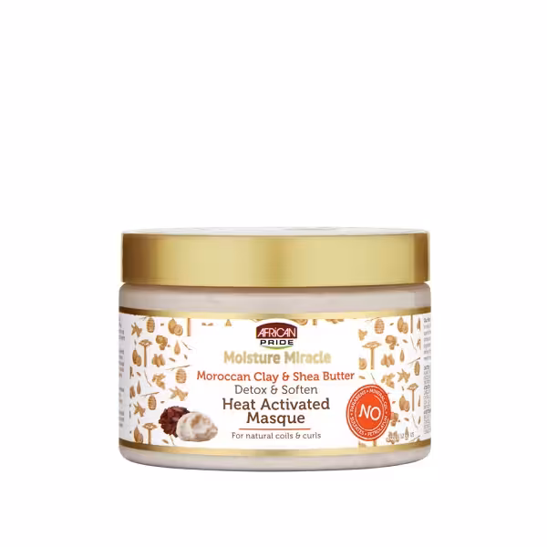 ماسک موی داخل حمام آفریکن پراید حجم 340 گرم African Pride Moisture Miracle Heat Activated Masque
