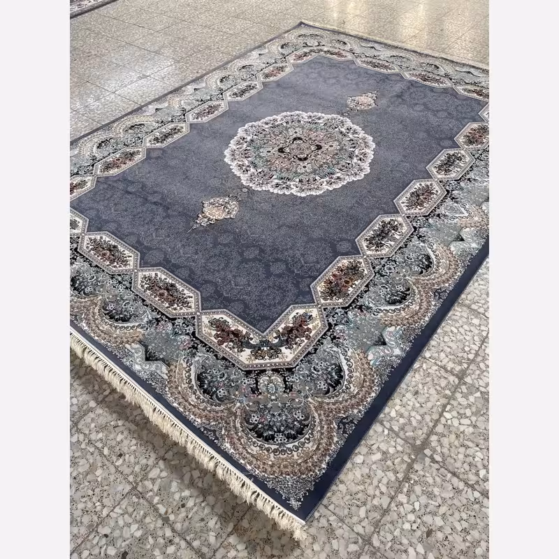 فرش 700شانه ماشینی کاشان طرح هالیدی دلفینی12متری(باارسال رایگان)