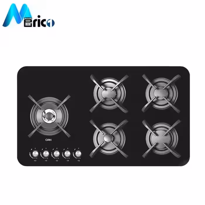 گاز رومیزی کن کد CG8503 پنج شعله شیشه مشکی