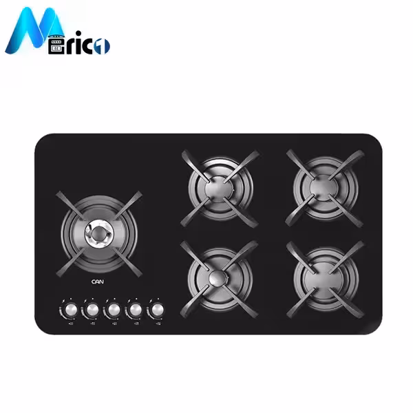 گاز رومیزی کن کد CG8503 پنج شعله شیشه مشکی