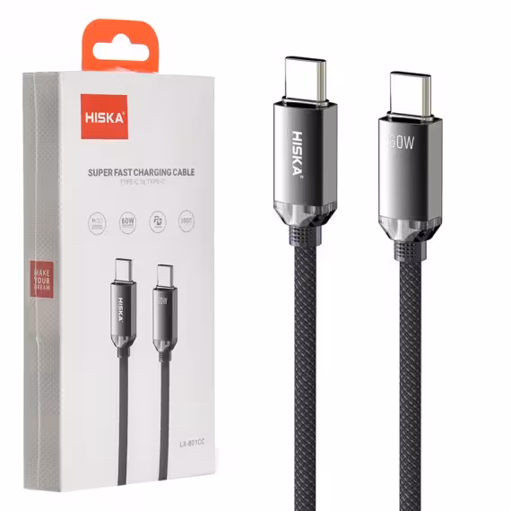 کابل شارژ دو سر تایپ سی هیسکا مدل LX-801CC