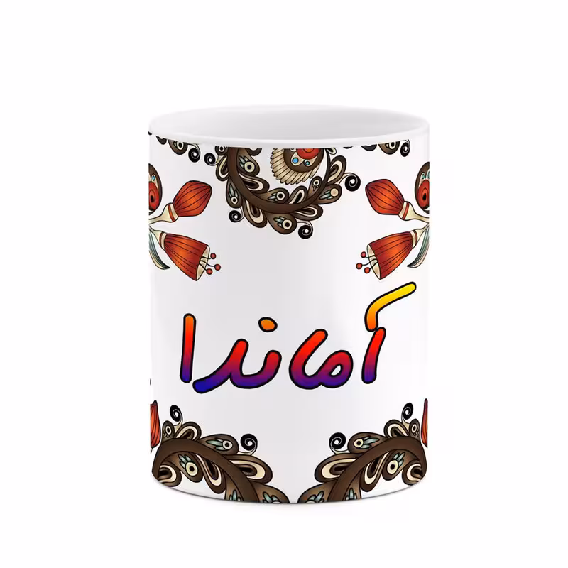 ماگ   اسم آماندا  سنتی گل و بته کد mgh43759