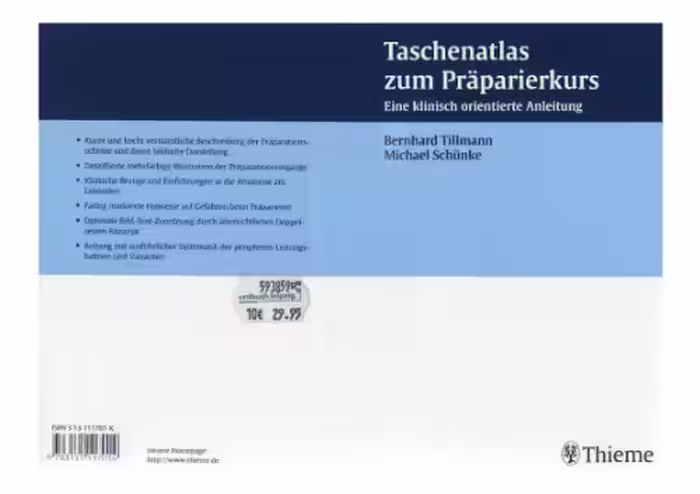 خرید و دانلود نسخه کامل کتاب Taschenatlas zum praparierkurs