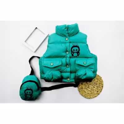 پافر دخترانه کیفدار لبوبو سبز کد 10736