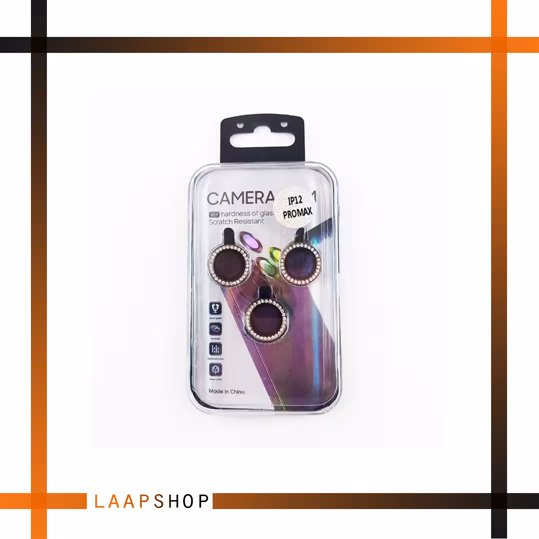 محافظ لنز دوربین مدل نگین دار 13pro max / 13pro