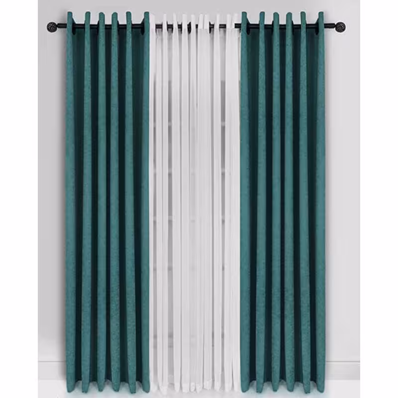 پرده پانچی آبی هازان کد 123