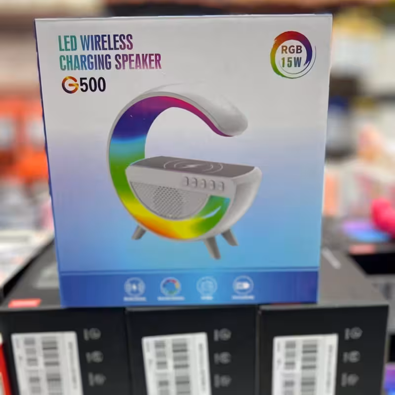اسپیکر شارژر وایرلس چراغ خواب رادیو G مدل G500 رقص نور ارسال فوری