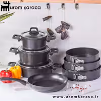 سرویس قابلمه 10 پارچه کاراجا Biogranit مشکی طلایی