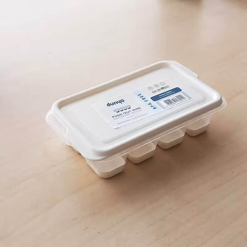 قالب یخ مینی برند دنیاپلاستیک ترکیه رنگ سفید کرمی کد 16021