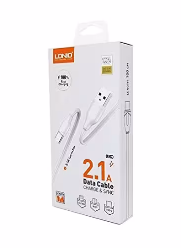 کابل تبدیل USB به LIGHTNING الدینیو (LDNIO) مدل LS371 طول 1 متر