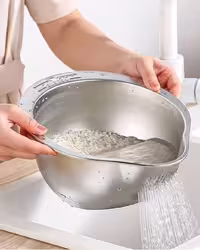 آبکش برنج شور استیل وارداتی