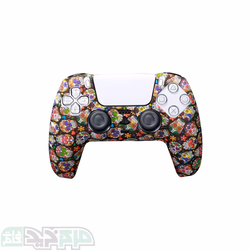 کاور دسته ps5 طرح جمجمه و گل