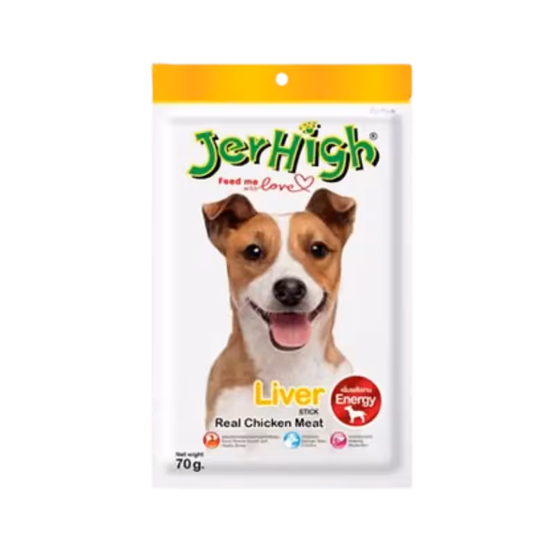 تشویقی سگ طعم جگر برند Jerhigh جرهای 60 گرمی