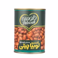 کنسرو لوبیا چیتی با سس گوجه فرنگی دلوسه 400 گرمی