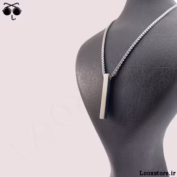 گردنبند مکعب عشق استیل مستطیل