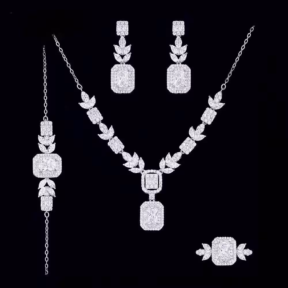 سرویس ایتالیایی نقره جواهری زنانه کد 60679