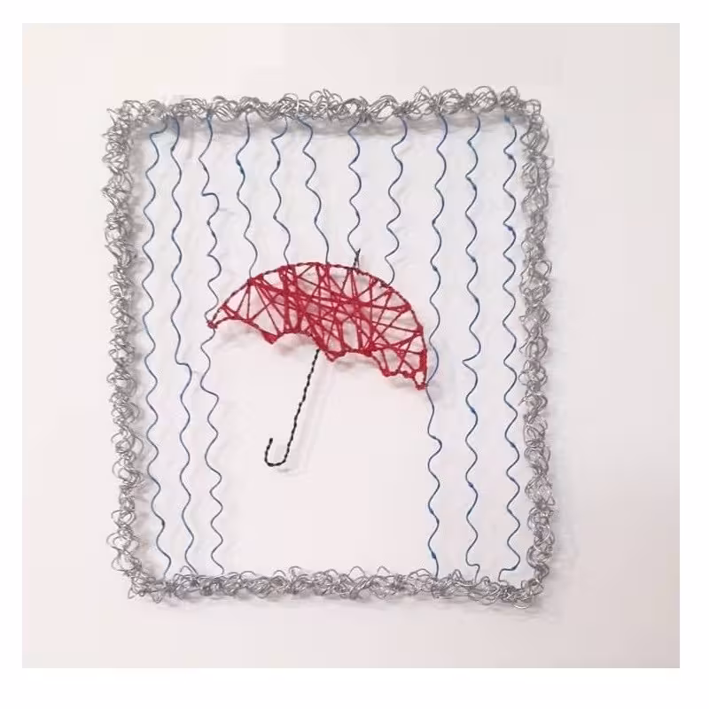  دکوری هنری ماکت حامی دست ساز چتر باران قاب عکس هنر تجسمی