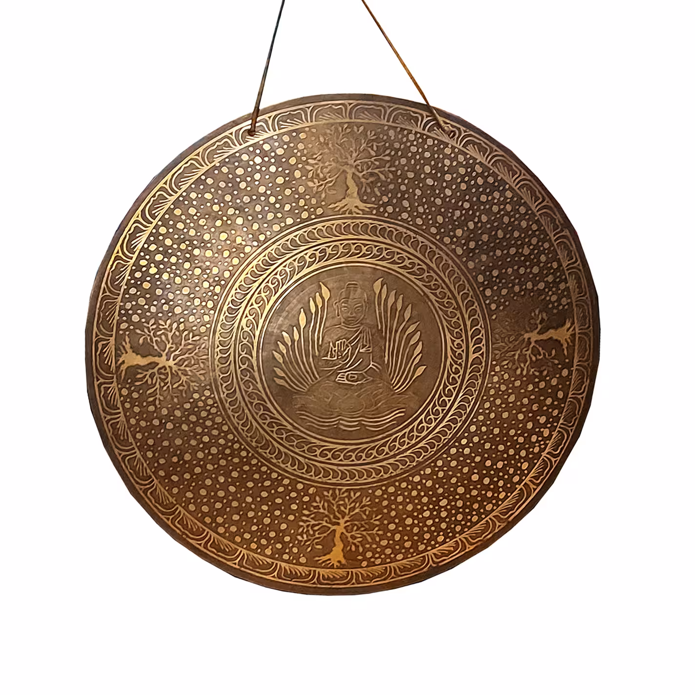 ساز گانگ مدل بودا به همراه ملت سایز 45 سانتی متر کد 07