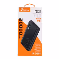 پاوربانک (PD و فست شارژ) iRange 20000mAh مدل IR-D254 22.5W - مشکی