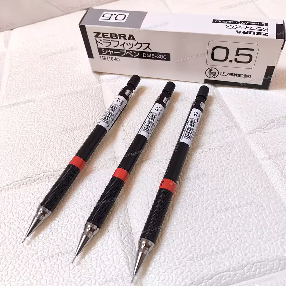 اتود (مداد نوکی) 0.5 زبرا درافیکس مشکی Drafix