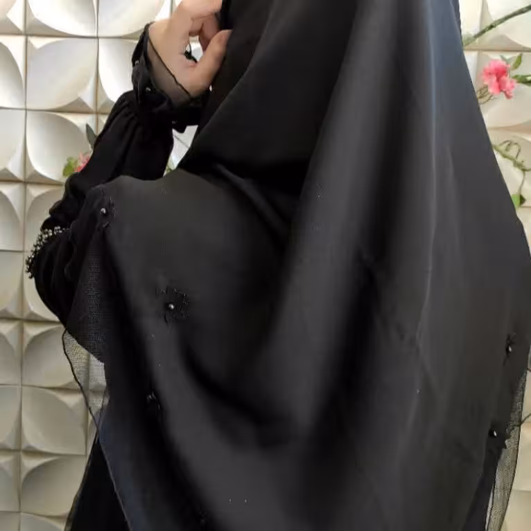 ست ساق دست و روسری رنگ مشکی