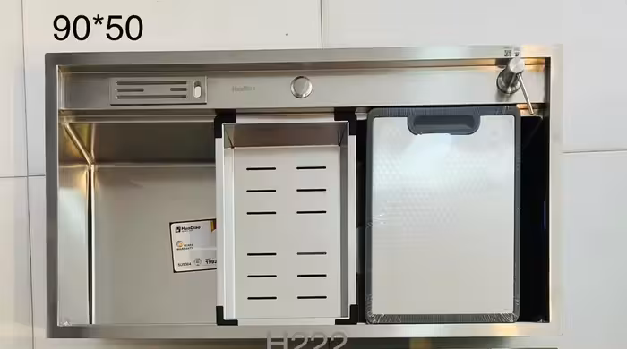 سینک ظرفشویی هوادیایو 90 سانت استیل ضدخش گرید A