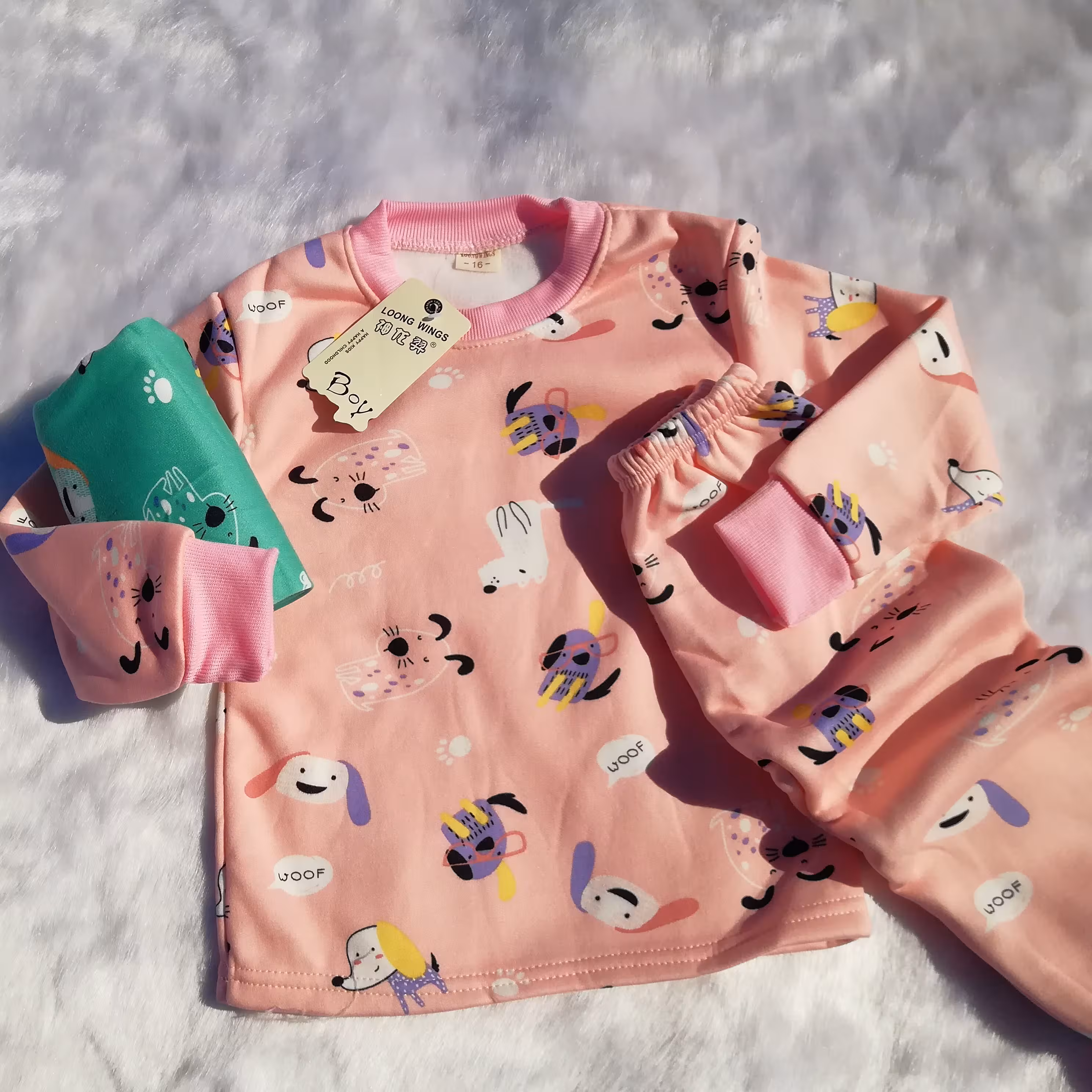 ست دو تیکه داخل کرک دخترانه و پسرانه پاییزه و زمستانه