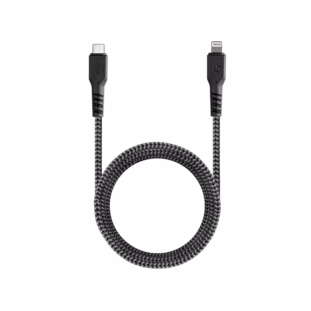 کابل USB-C به لایتنینگ انرژیا مدل FibraTough طول 1.5 متر - فروشگاه اسپيگن ایران
