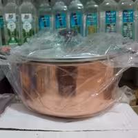 قابلمه مسی درب پیرکس سایز 28 حکیم روازاده (احیای سلامت)