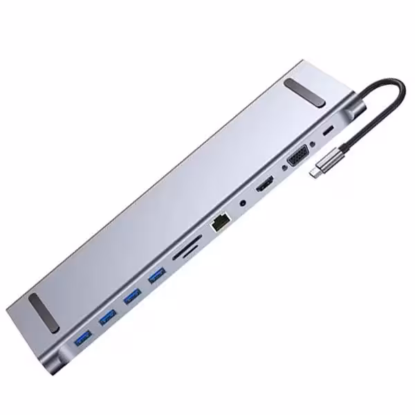 هاب 11 خروجی با اتصال Type-C برند K-NET مدل BYL-2003