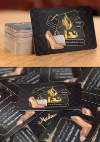 طرح کارت ویزیت بوتیک زنانه | گرافیک با طعم تربچه