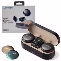 میکروفن یقه ای بیسیم 2عددی کیس شارژ انکر نویز گیر مدل ANKER work M650 AI Noise cancellation A33200