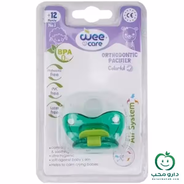 پستانک ارتودنسی سبز 12  ماه وی کر