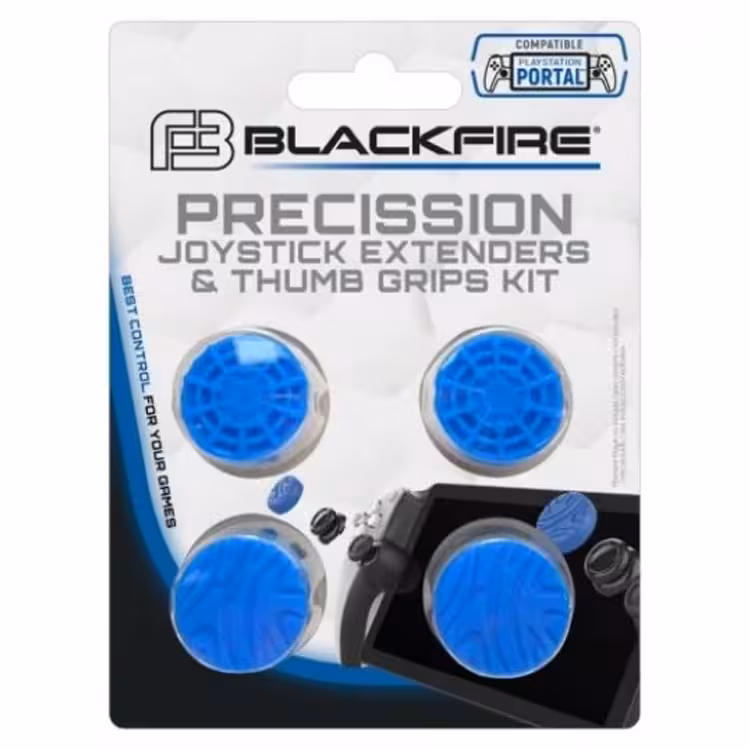 Blackfire Precission Thumbgrips Kit 8 en 1 de Joystick Extenders y Grips para PS5 Portal Remote Play