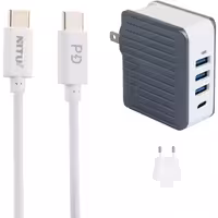 شارژر دیواری 39 وات نیتو NTPD19 QC3.0 PD 4.5A   کابل تایپ سی و تبدیل EU