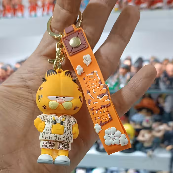 جاکلیدی سیلیکونی گارفیلد گردنبند دار