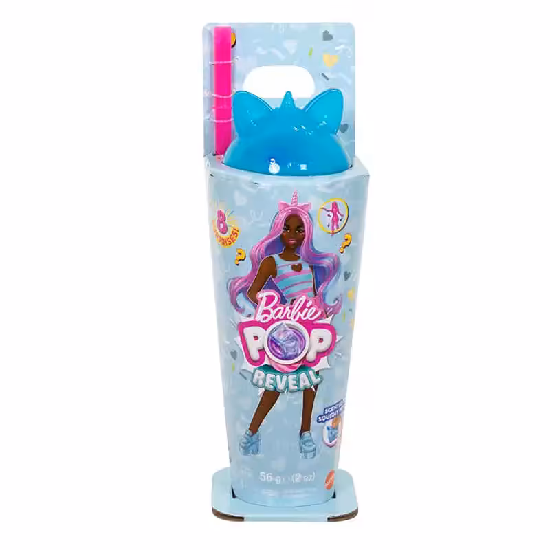 عروسک 30 سانتی سوپرایزی با تل سر یونیکورن سری Pop Reveal Shakes