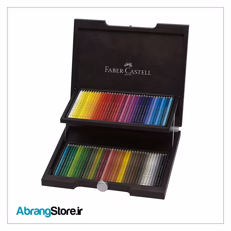 مدادرنگی فابرکاستل پلی کروموس 72 رنگ جعبه چوبی اورجینال