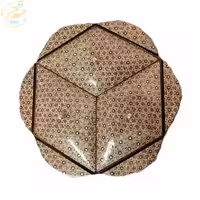 شکلات خوری خاتم کاری طرح گلی پره وارو سه درب 23*23